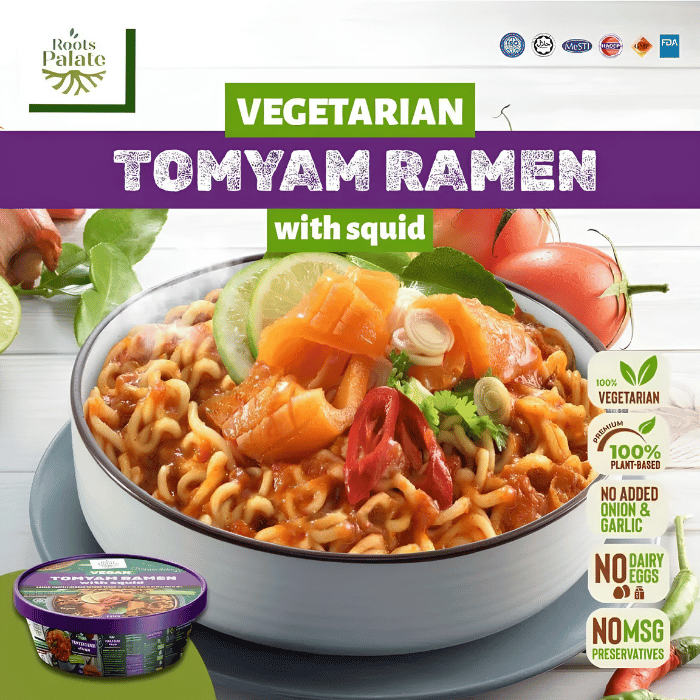 Vegan TomYam Ramen with squid thumbnail 2
