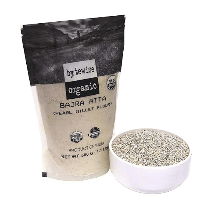 Bytewise Organic Bajra Atta (Pearl Millet Flour) 500g – Pesticide Free USDA Certified Gluten Free Millet Roti Flour thumbnail 3