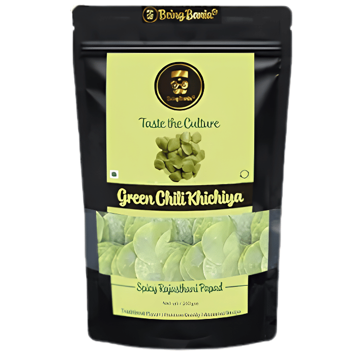 Being Bania Green Chili Khichiya 213g – Spicy Traditional Rajasthani Rice Pappad