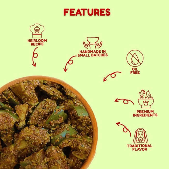 Being Bania Mango Pickle (Oil Free) 255g – Traditional Homemade Indian Tangy & Spiced Pickle thumbnail 4