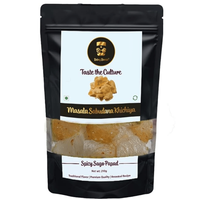 Being Bania Masala Sabudana Khichiya 213g – Traditional Gluten-Free Spicy Sago Pappad