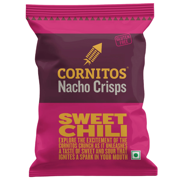 Cornitos Nacho Crisps Tortilla Chips 61g (Sweet Chili) – Gluten Free Healthy Corn Chips