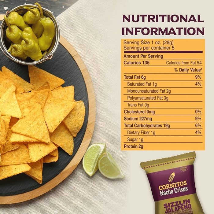 Cornitos Nacho Crisps Tortilla Chips 61g (Sizzlin Jalapeno) – Gluten Free Healthy Corn Chips thumbnail 3