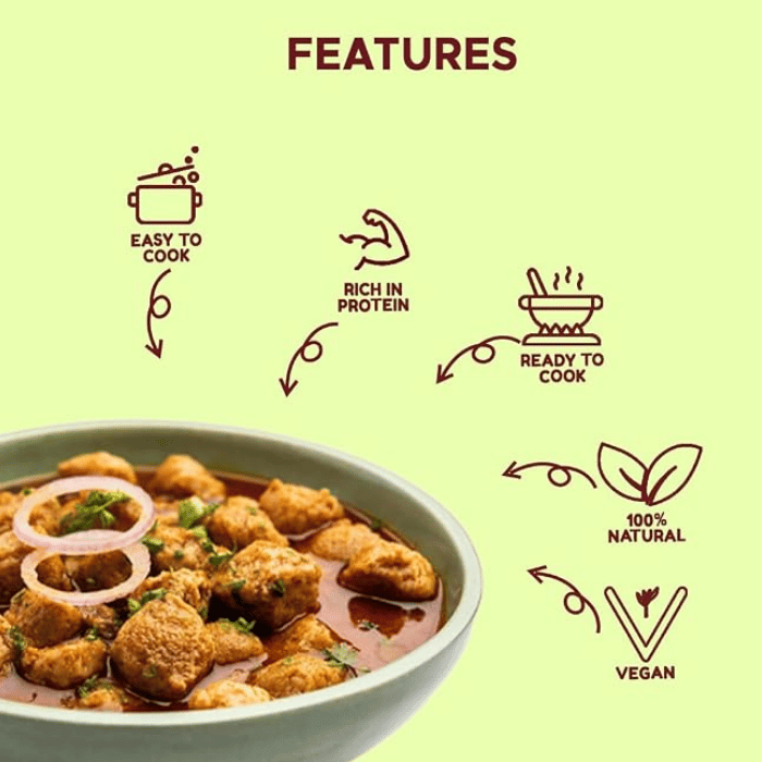 Being Bania Soya Chunks 312g – High Protein Plant-Based Meat Alternative (Meal Maker) thumbnail 4